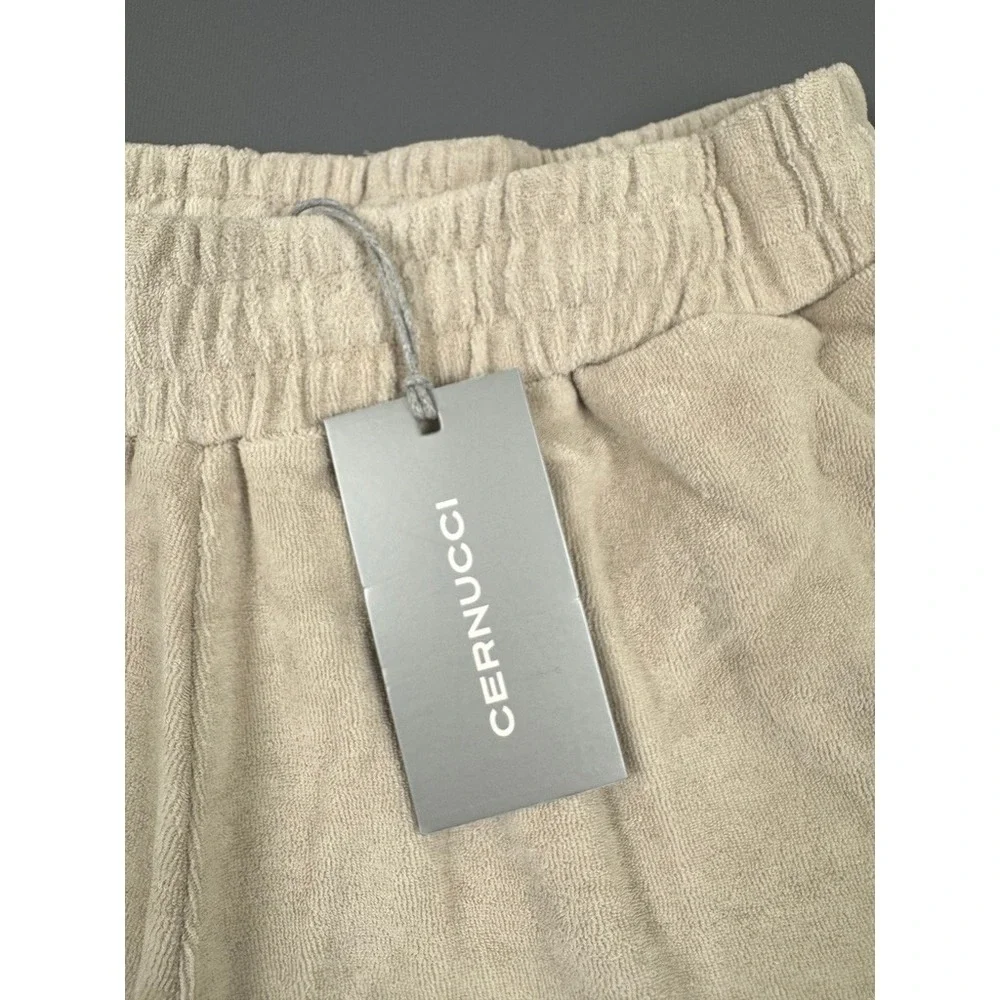 Cernucci Terry Towelling Relaxed Shorts Beige Large‎ New With Tags